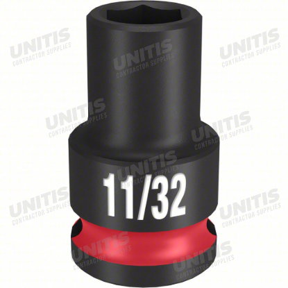 Milwaukee SHOCKWAVE 3/8" Drive 11/32" Standard 6 Point Impact Socket