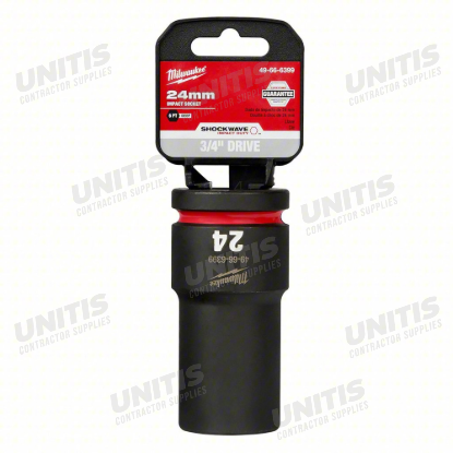 Milwaukee SHOCKWAVE 3/4" Drive 24mm Deep 6 Point Impact Socket