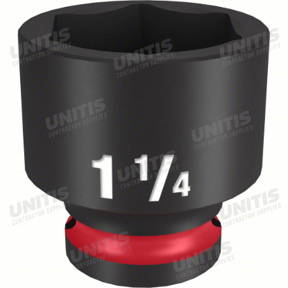 Milwaukee SHOCKWAVE 1/2" Drive 1-1/4" Standard 6 Point Impact Socket