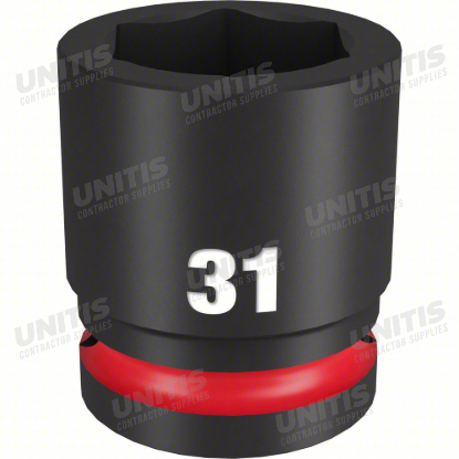 Milwaukee SHOCKWAVE 3/4" Drive 31mm Standard 6 Point Impact Socket