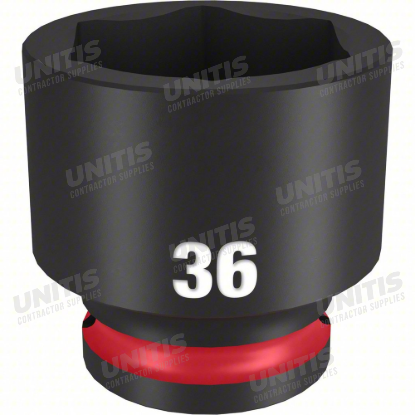 Milwaukee SHOCKWAVE 1/2" Drive 36mm Standard 6 Point Impact Socket