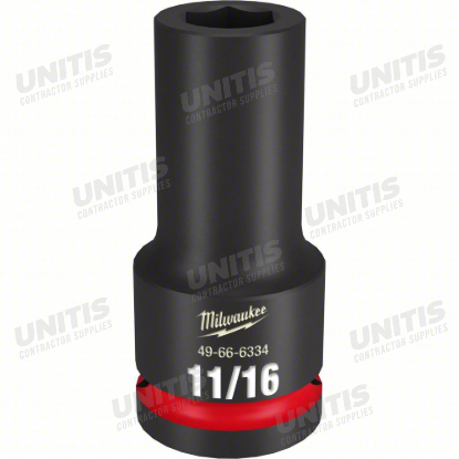 Milwaukee SHOCKWAVE 3/4" Drive 11/16" Deep 6 Point Impact Socket