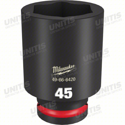 Milwaukee SHOCKWAVE 3/4" Drive 45mm Deep 6 Point Impact Socket