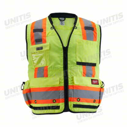 Milwaukee Class 2 Surveyor Hi-Vis Yellow Safety Vest - 2XL/3XL