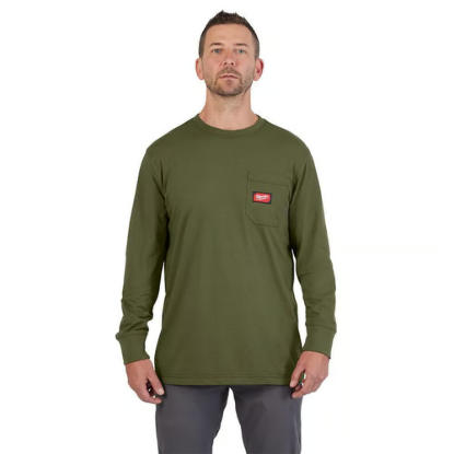 Milwaukee GRIDIRON Pocket T-Shirt - Long Sleeve - Green - XL