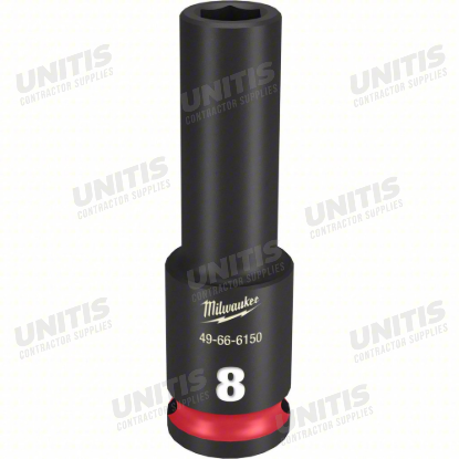 Milwaukee SHOCKWAVE 3/8" Drive 8mm Deep 6 Point Impact Socket