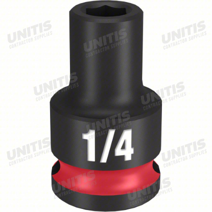 Milwaukee SHOCKWAVE 3/8" Drive 1/4" Standard 6 Point Impact Socket