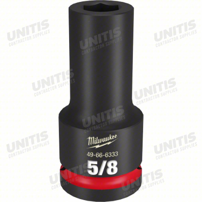 Milwaukee SHOCKWAVE 3/4" Drive 5/8" Deep 6 Point Impact Socket