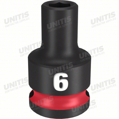 Milwaukee SHOCKWAVE 3/8" Drive 6mm Standard 6 Point Impact Socket