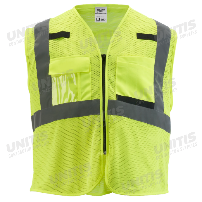 Milwaukee Class 2 Hi-Vis Yellow Mesh Safety Vest - 2XL/3XL
