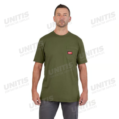 Milwaukee GRIDIRON Pocket T-Shirt - Short Sleeve - Green - L
