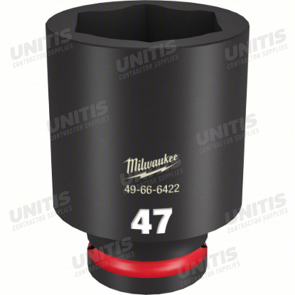 Milwaukee SHOCKWAVE 3/4" Drive 47mm Deep 6 Point Impact Socket