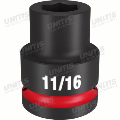 Milwaukee SHOCKWAVE 3/4" Drive 11/16" Standard 6 Point Impact Socket