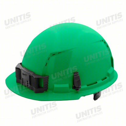 Milwaukee BOLT Green Front Brim Vented Hard Hat with 6pt Ratcheting Suspension - Type 1, Class C
