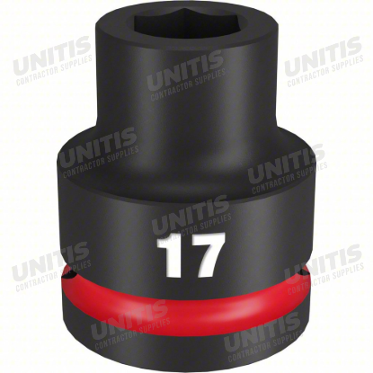 Milwaukee SHOCKWAVE 3/4" Drive 17mm Standard 6 Point Impact Socket