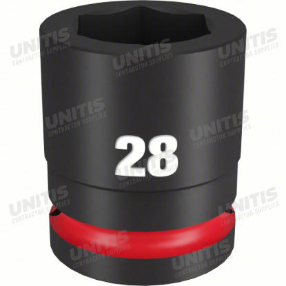 Milwaukee SHOCKWAVE 3/4" Drive 28mm Standard 6 Point Impact Socket