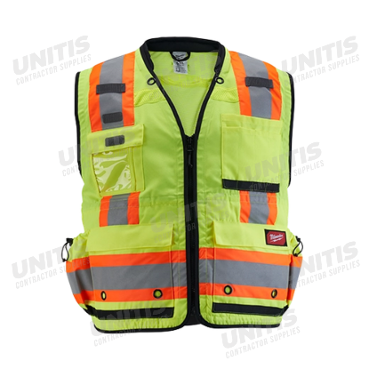 Milwaukee Class 2 Surveyor Hi-Vis Yellow Safety Vest - S/M