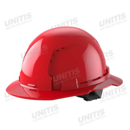 Milwaukee BOLT Red Full Brim Vented Hard Hat with 4pt Ratcheting Suspension - Type 1, Class C