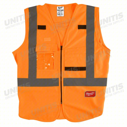 Milwaukee Class 2 Hi-Vis Orange Safety Vest - 4XL/5XL (ANSI/CSA)