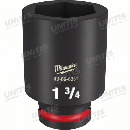 Milwaukee SHOCKWAVE 3/4" Drive 1-3/4" Deep 6 Point Impact Socket