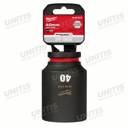 Milwaukee SHOCKWAVE 3/4" Drive 40mm Deep 6 Point Impact Socket
