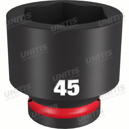 Milwaukee SHOCKWAVE 3/4" Drive 45mm Standard 6 Point Impact Socket