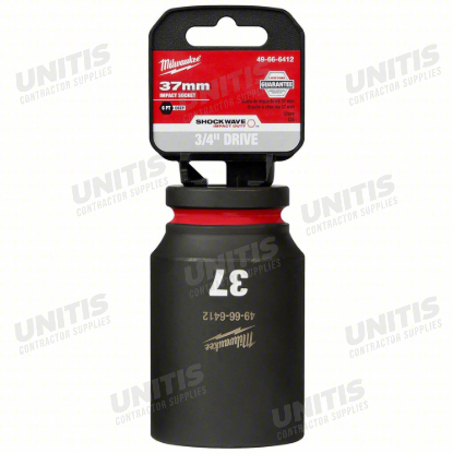 Milwaukee SHOCKWAVE 3/4" Drive 37mm Deep 6 Point Impact Socket