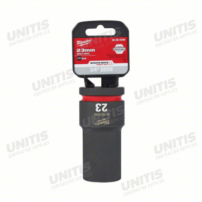 Milwaukee SHOCKWAVE 3/4" Drive 23mm Deep 6 Point Impact Socket
