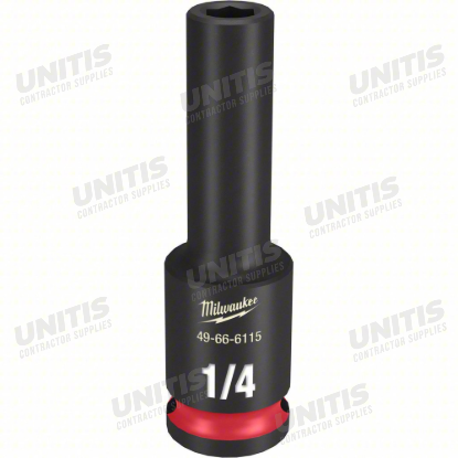 Milwaukee SHOCKWAVE 3/8" Drive 1/4" Deep 6 Point Impact Socket