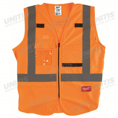 Milwaukee Class 2 Hi-Vis Orange Safety Vest - L/XL