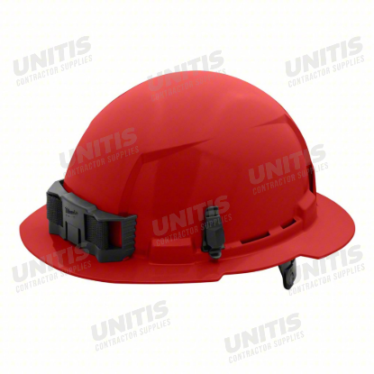 Milwaukee BOLT Red Full Brim Hard Hat with 6pt Ratcheting Suspension - Type 1, Class E