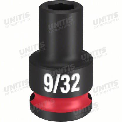 Milwaukee SHOCKWAVE 3/8" Drive 9/32" Standard 6 Point Impact Socket