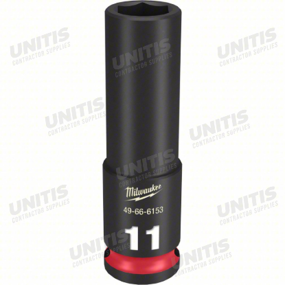 Milwaukee SHOCKWAVE 3/8" Drive 11mm Deep 6 Point Impact Socket