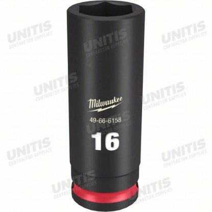Milwaukee SHOCKWAVE 3/8" Drive 14mm Deep 6 Point Impact Socket