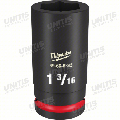 Milwaukee SHOCKWAVE 3/4" Drive 1-3/16" Deep 6 Point Impact Socket