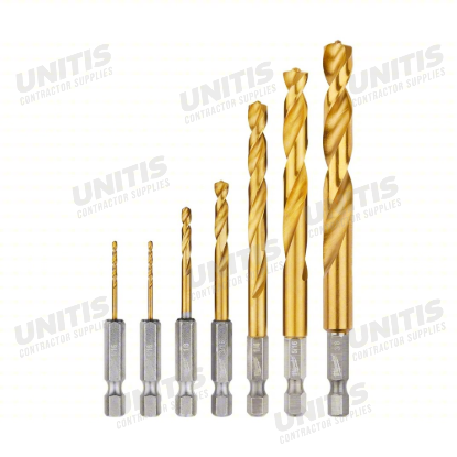 Milwaukee SHOCKWAVE Tin 7 Piece Drill Bit Set
