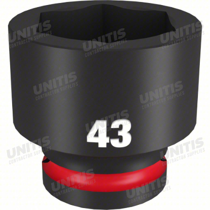 Milwaukee SHOCKWAVE 3/4" Drive 43mm Standard 6 Point Impact Socket