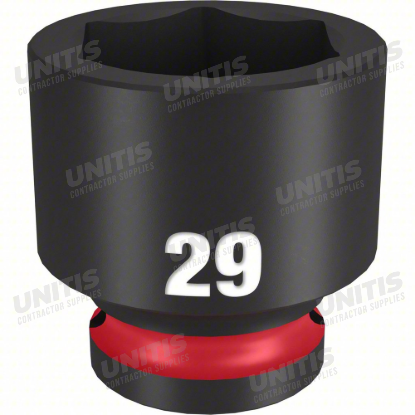 Milwaukee SHOCKWAVE 1/2" Drive 29mm Standard 6 Point Impact Socket