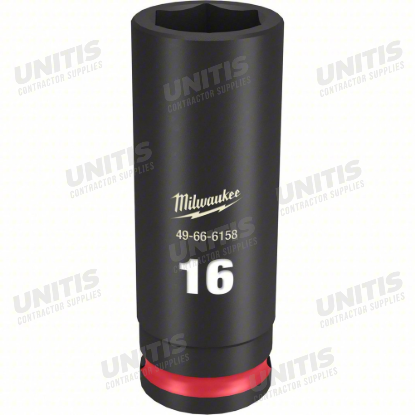 Milwaukee SHOCKWAVE 3/8" Drive 16mm Deep 6 Point Impact Socket