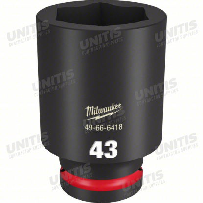Milwaukee SHOCKWAVE 3/4" Drive 43mm Deep 6 Point Impact Socket