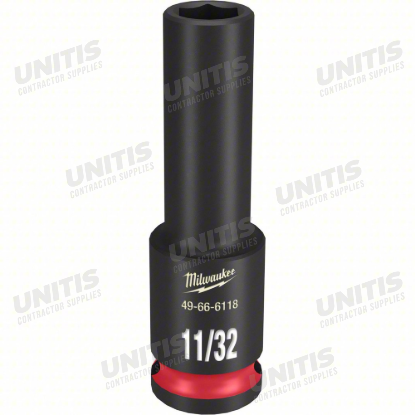 Milwaukee SHOCKWAVE 3/8" Drive 11/32" Deep 6 Point Impact Socket