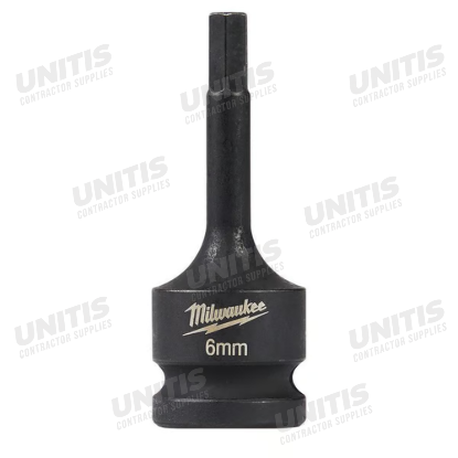 Milwaukee SHOCKWAVE Impact Duty Lineman's 1/2" Drive 6mm Hex Bit Socket