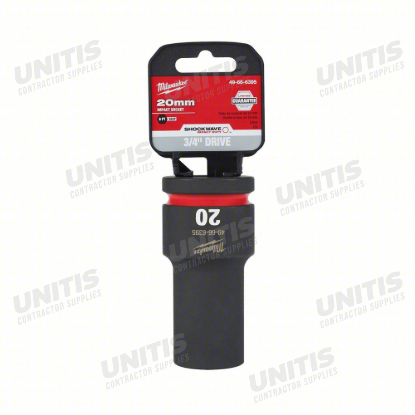 Milwaukee SHOCKWAVE 3/4" Drive 20mm Deep 6 Point Impact Socket
