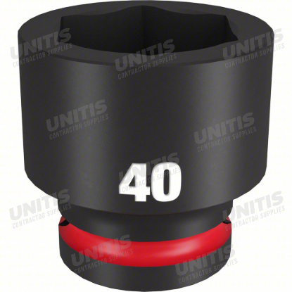 Milwaukee SHOCKWAVE 3/4" Drive 40mm Standard 6 Point Impact Socket