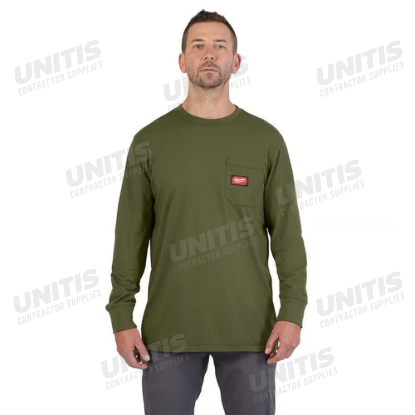 Milwaukee GRIDIRON Pocket T-Shirt - Long Sleeve - Green - 3XL