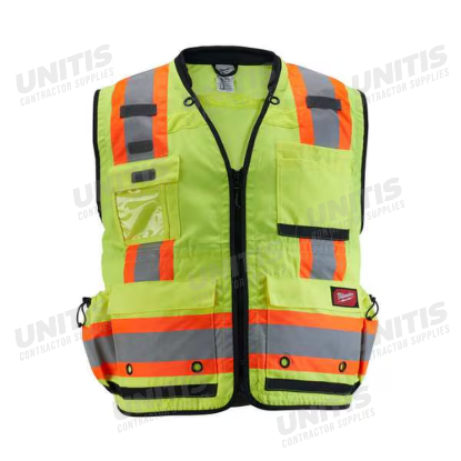 Milwaukee Class 2 Surveyor Hi-Vis Yellow Safety Vest - 4XL/5XL