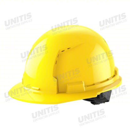 Milwaukee BOLT Yellow Front Brim Vented Hard Hat with 4pt Ratcheting Suspension - Type 1, Class C