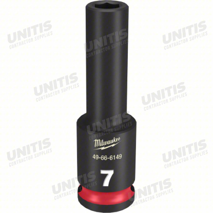 Milwaukee SHOCKWAVE 3/8" Drive 7mm Deep 6 Point Impact Socket