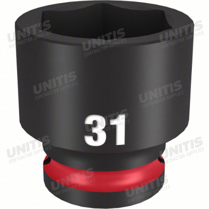 Milwaukee SHOCKWAVE 1/2" Drive 31mm Standard 6 Point Impact Socket