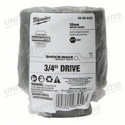 Milwaukee SHOCKWAVE 3/4" Drive 50mm Deep 6 Point Impact Socket